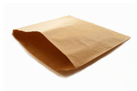 Recycled Paper Flat Bag 25.4cm (10inch) Square - Kraft Brown