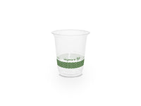 7oz (200ml) Premium PLA Cold Cup - Clear/Green Leaf - 76 Series