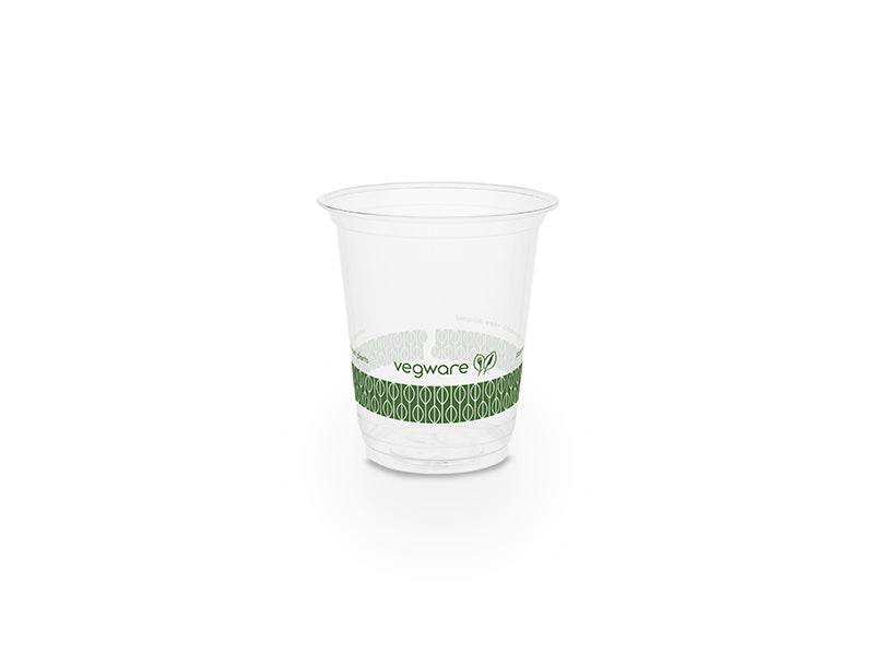 7oz (200ml) Premium PLA Cold Cup - Clear/Green Leaf - 76 Series