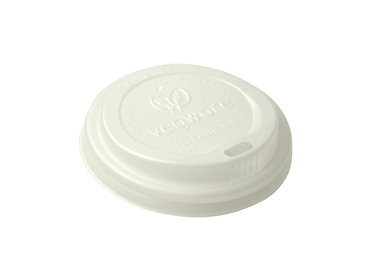 6oz CPLA / Bioplastic Coffee Cup Lid - Opaque - 72 Series