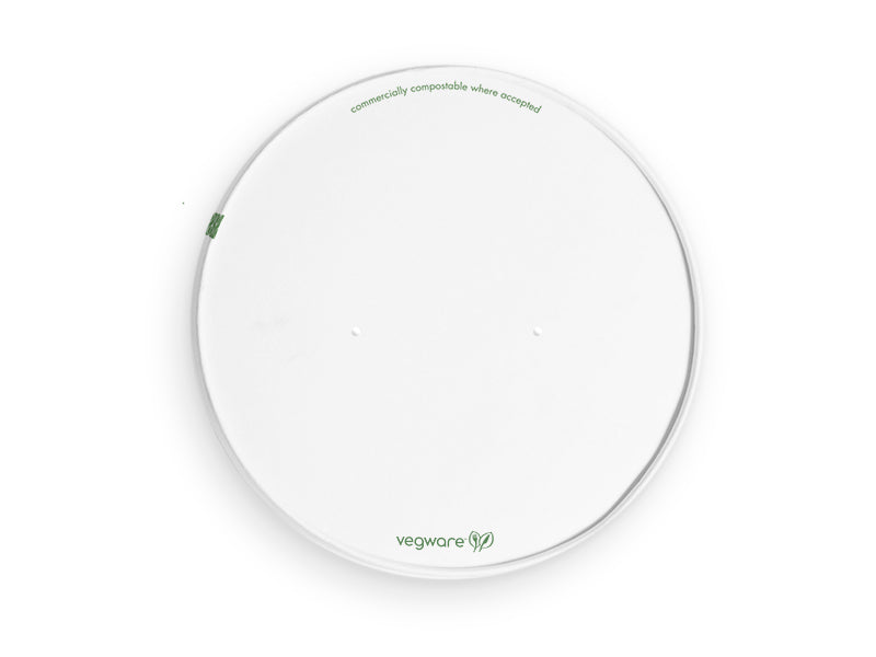 Wide Paper Lid With Vents - White - 185 Series