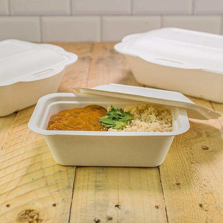 White Bagasse Hot Lid - V3 Range